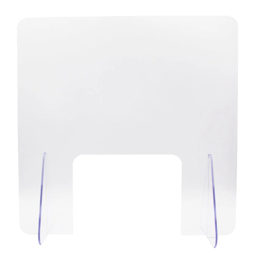 Desktop Sneeze Guard Panel For Countertop Divider Self Standing Barrier Against Coughing Sneezing