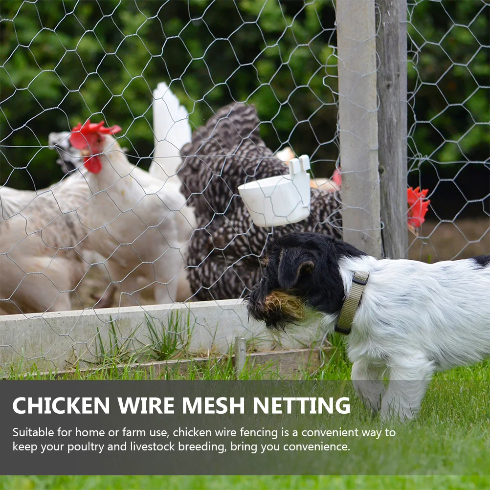 

2pcs Hexagonal Wire Netting Chicken Fencing Sturdy Garden Mesh for Poultry Rabbit Netting Durable Fence for Farm