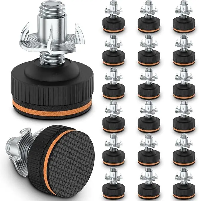 

20 Adjustable Furniture Levelers Leveling Feet with Rubber Pads