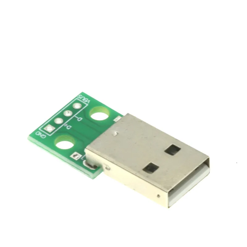 1-100 قطعة محول USB من النوع A ذكر إلى DIP - لوحة القطع ذات 4 دبابيس ملحومة مسبقًا 2.54 مم #2