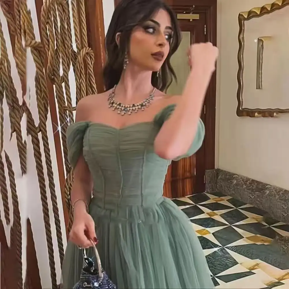 Graduation Gown Party Dress Prom Sage Green Suitable Dresses for Luxury Evening Robe De Soiree Femmes Customized