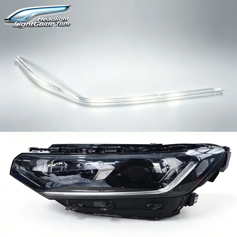 Headlight Daytime Running Light Strip DRL Tube Light Guide Tube Fit VW Passat 2022-2024 Low Spec LED Headlight