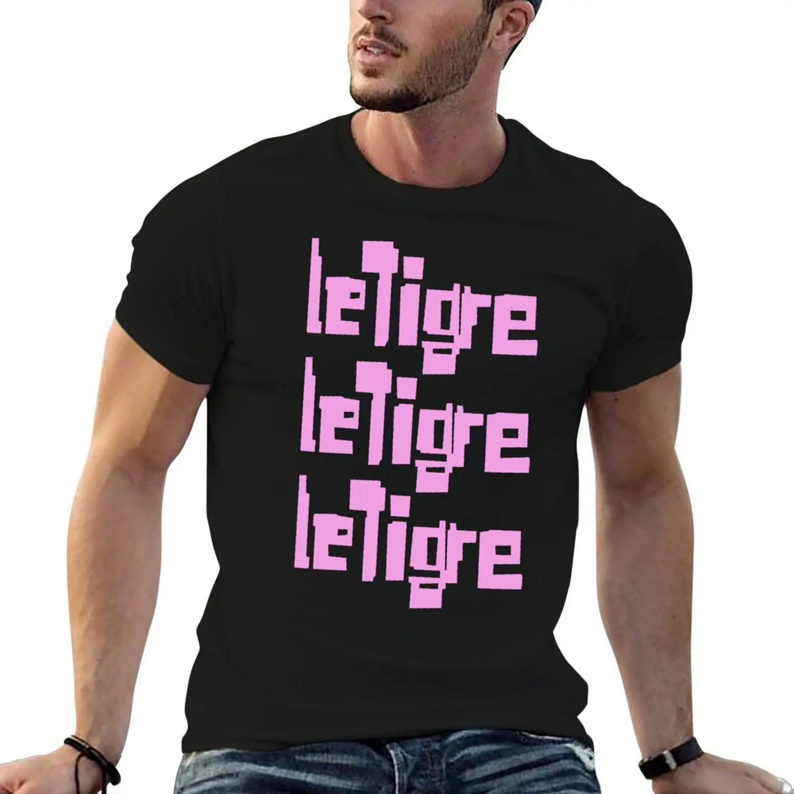 Camiseta LE TIGRE, camisetas de algodón 100%, camiseta con estampado personalizado, camiseta esencial