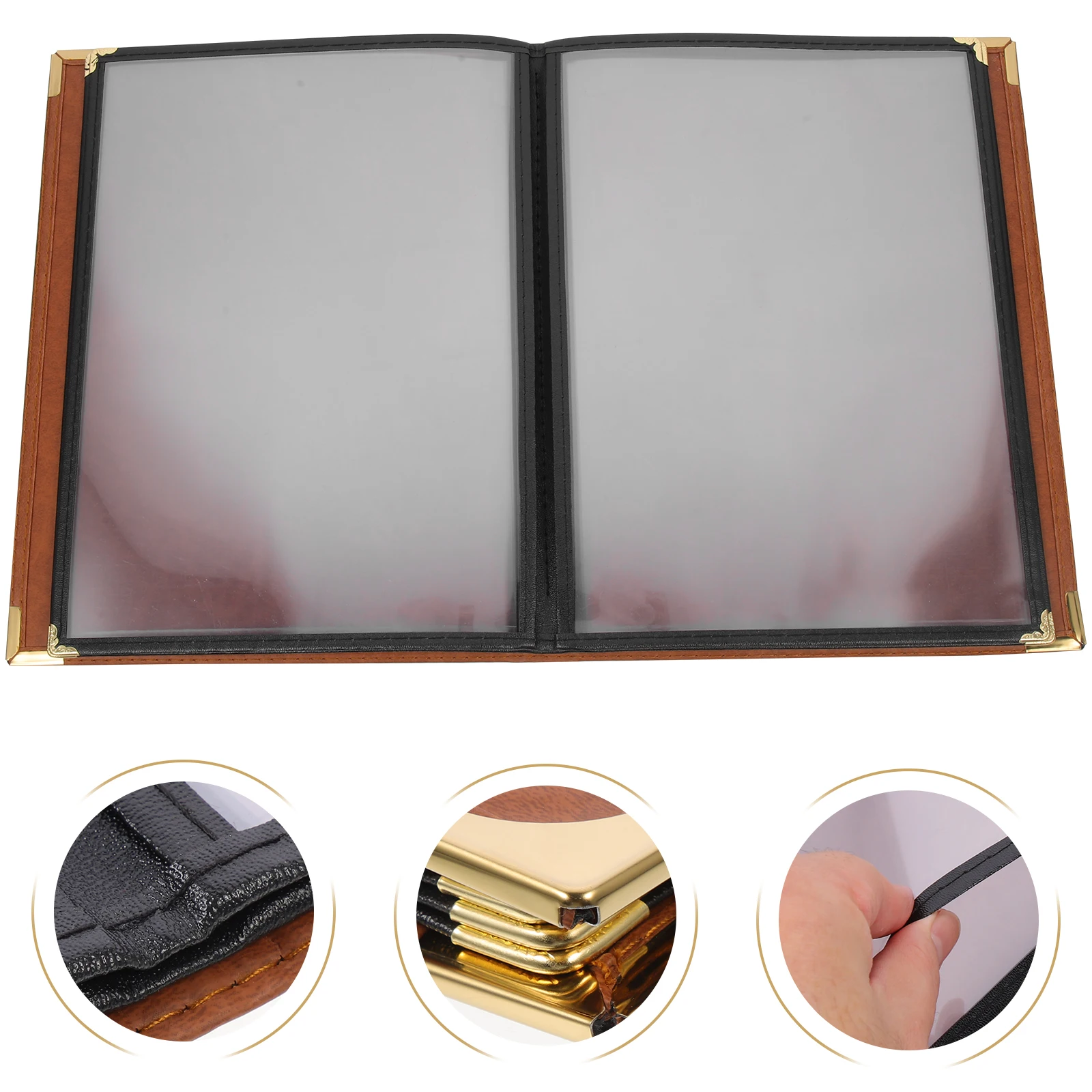 Menu Book Clear Pvc Menu Covers For Restaurant Hotel Coffee Bar Transparent Protector Holder Durable Waterproof Easy Clean