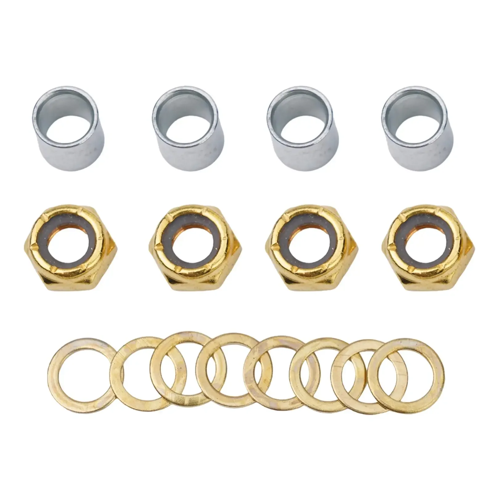 1 Pcs Skateboard Bearing Gasket Washer Nut Set Skateboard Repair Nut Set Outdoor Repair Replace Sport Accessories