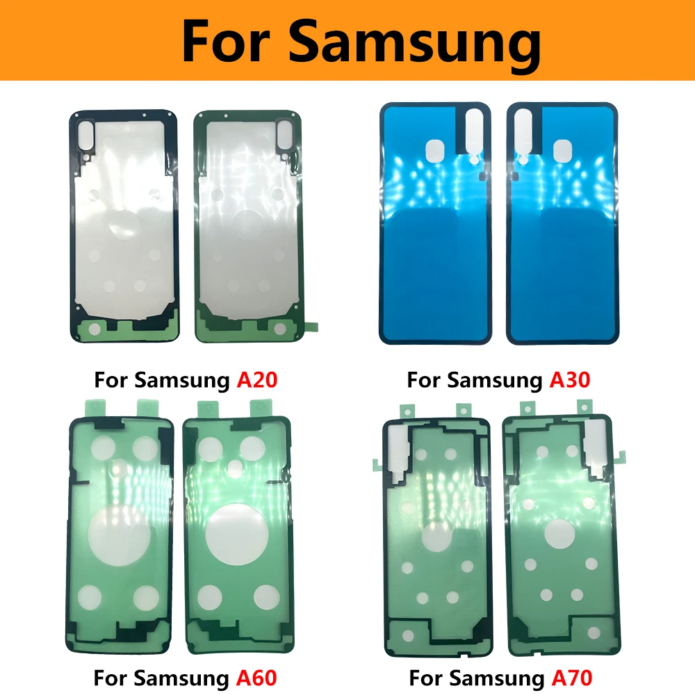 Cinta adhesiva impermeable para cubierta de batería, pegatina trasera para Samsung A20, A30, A50, A70, A20s, A21s, A30s, A51, A71, A32, A52, A72, 2