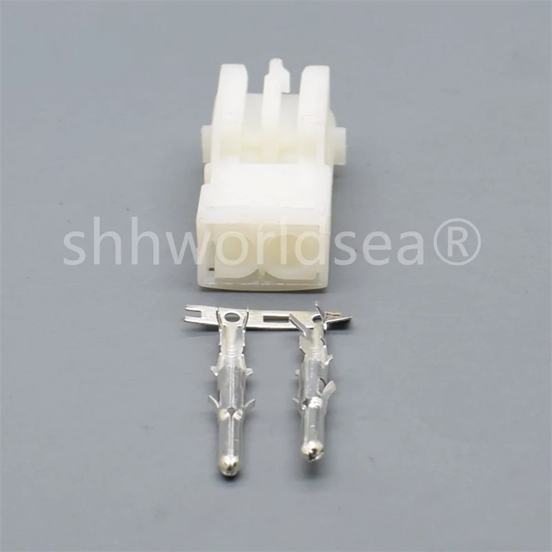 Shhworldsea 1Sets 2 Pin 3.5MM 2-828816-1 2-828815-1 Car Wire  Electric connector Plug Cigarette lighter Socket For BMW