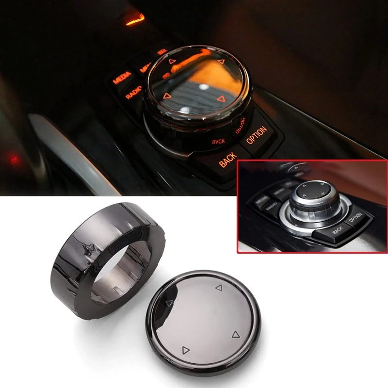 Per irrive Car Multimedia Button Cover Trim manopola Sticker per-BMW F10 F18 F07 F20 F21 F06 F12 F30 F01 F02 F25 F26