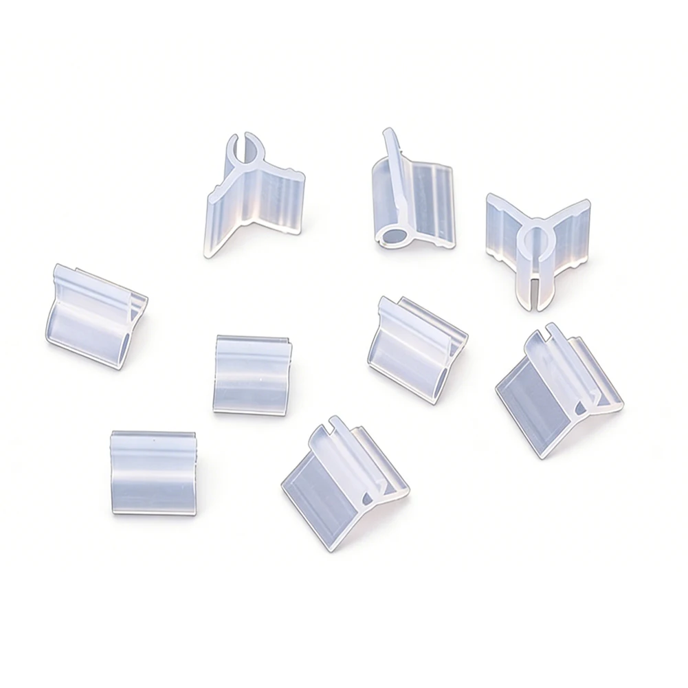 100pcs Transparent Grafting Clips Plastic for Supporting Young Shoots Grafted Scions and Stems in Greenhouse or Garden