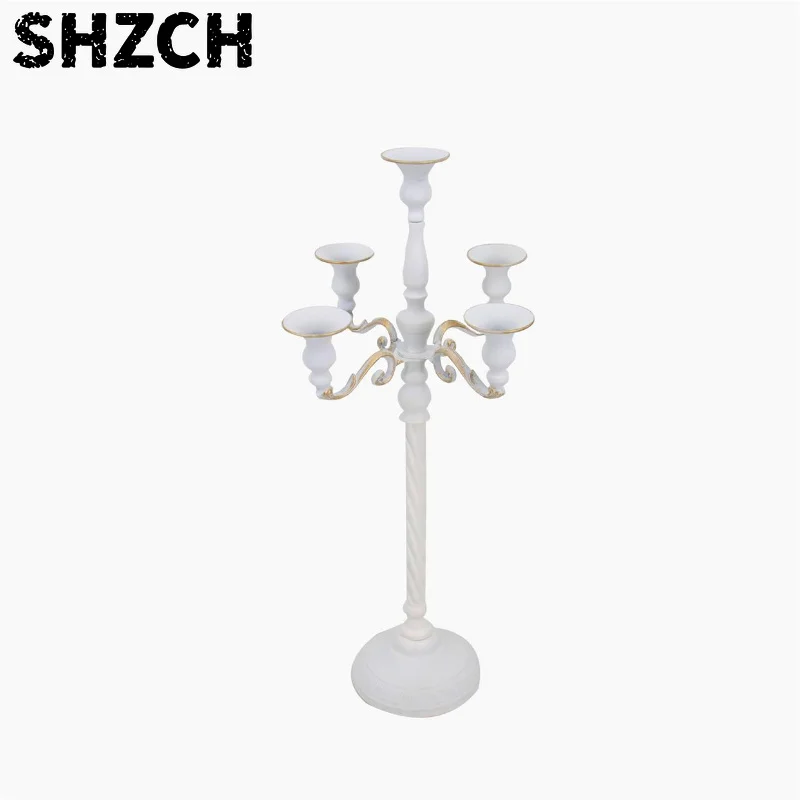 Metal Candelabra for Wedding Table Decorations Candlestick Gold White Silver 5 Arms 63 cm 73 cm 89cm