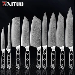 XITUO Knife Blade Blank Damascus Steel Multiple knife types Handmade DIY Knife Blank Sharp Kitchen knife For Knife Making