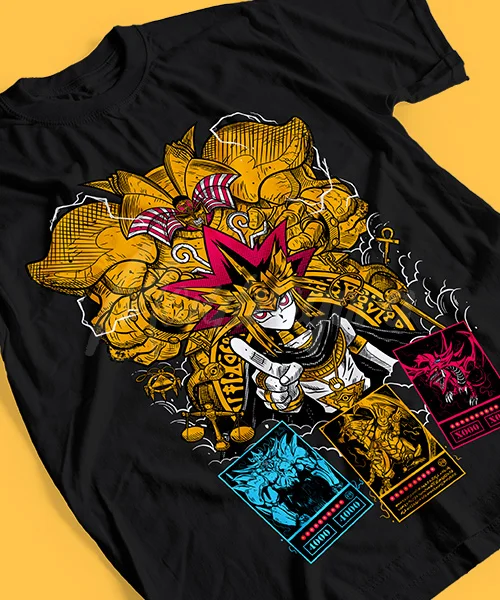 T-Shirt UNISEX YU GI OH YUGI MUTO FARAON INVOCA A EXODIA