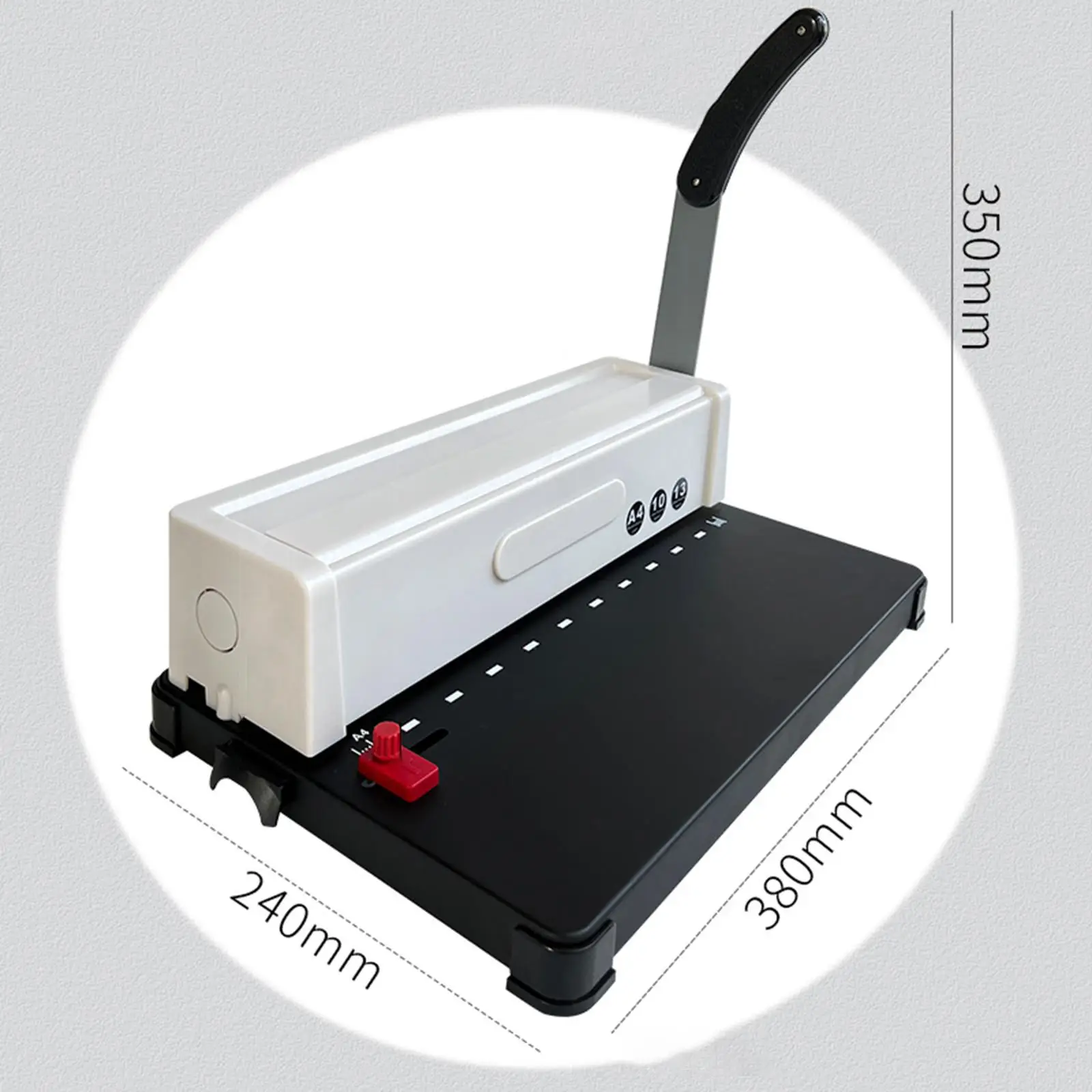 Máquina de encadernação perfuração 12 folhas fácil de perfurar 10 buracos tamanho quadrado cabem tamanho carta a4 a3 fichário de livro para arquivos escola