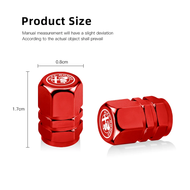 4 szt. Samochód ze stopu aluminium pokrowiec zawór opony Alfa Romeo 4C 159 Spider Giulia Giulietta 156 Tonale Mito 147 8C Stelvio GT