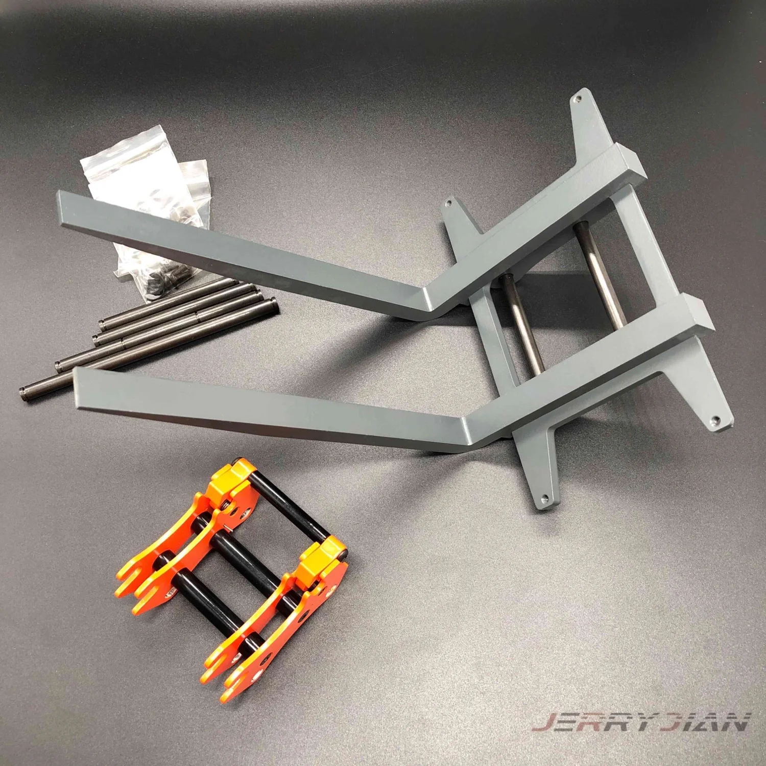 JD Model Remote Control Hydraulic Loader Model with 1/14 Forklift Attachment JDM-88-B