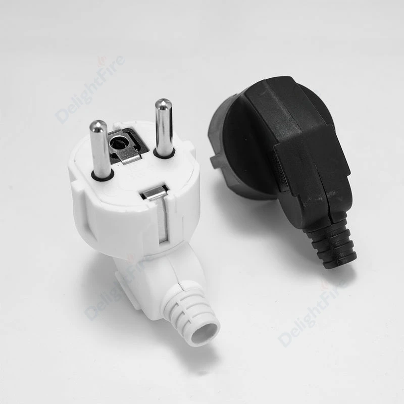 Adaptador de enchufe europeo para Cable de extensión de alimentación, enchufes de repuesto macho de 16A, enchufes eléctricos Schuko recableables, conector europeo