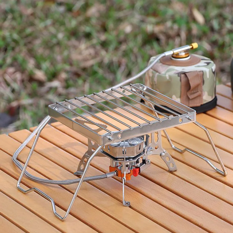 

Portable Stainless Steel Stove Stand Multisize Foldable Camping Grill Stand Outdoor Stove Support Rack Hiking Picnic Grill Grate