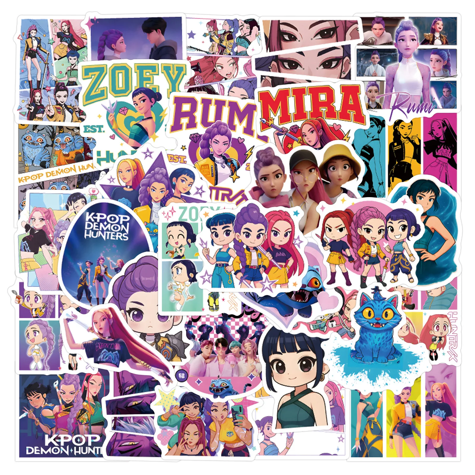 55-110PCS Pegatinas de K-pop de Grupos de Chicas del Anime K-pop, Calcomanías de Vinilo Impermeables para Laptop, Botella de Agua, Patineta, Teléfono, Regalo para Fans