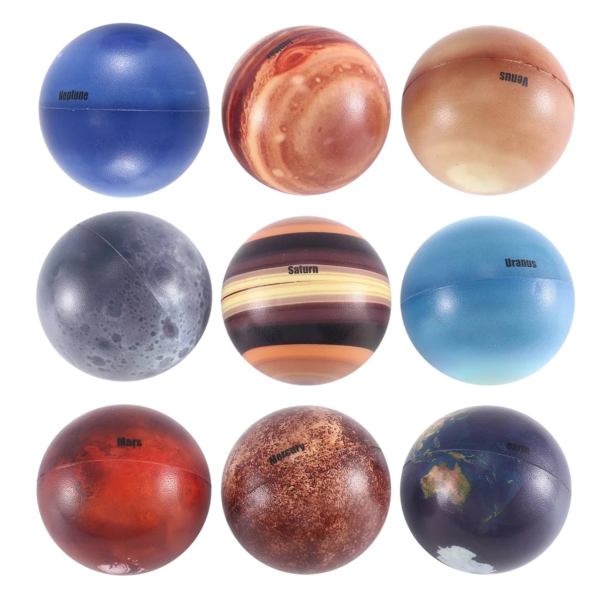 Solar System Stress Balls Anti Stress Ball Planets for Kids Solar System Toys Model Planet Balls Educational Toy