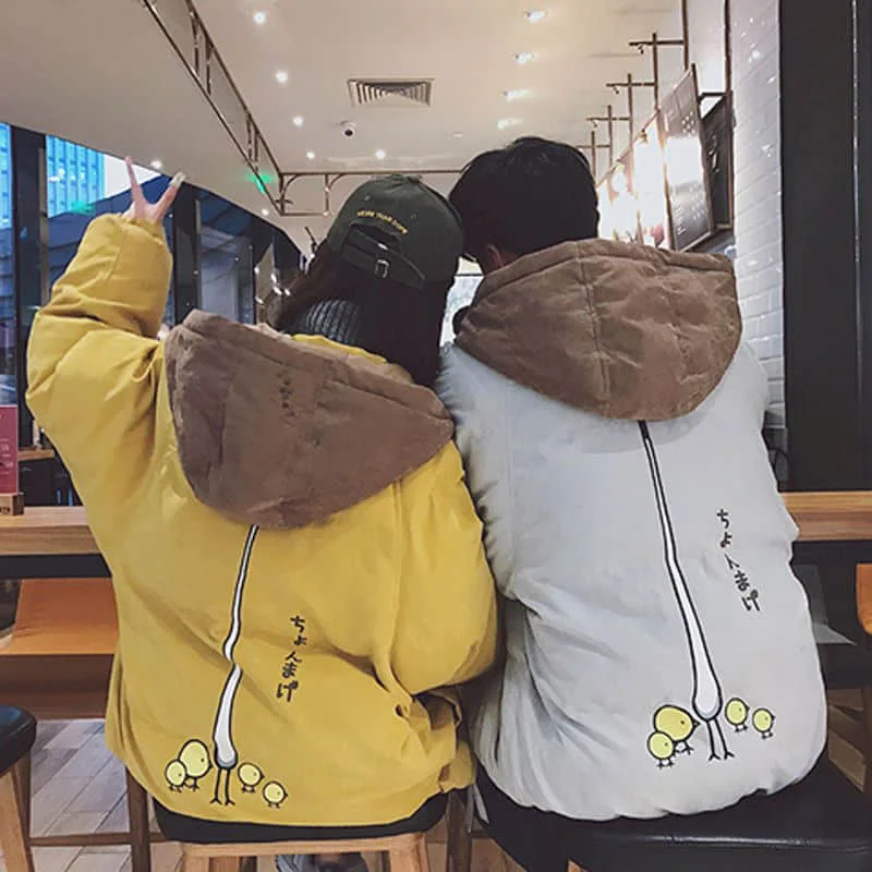  Winter Lovers Plus Velvet Clothes Harajuku Bread Jacket Women Short Loose Korean Cotton-padded Coats Female Kawaii Overcoat