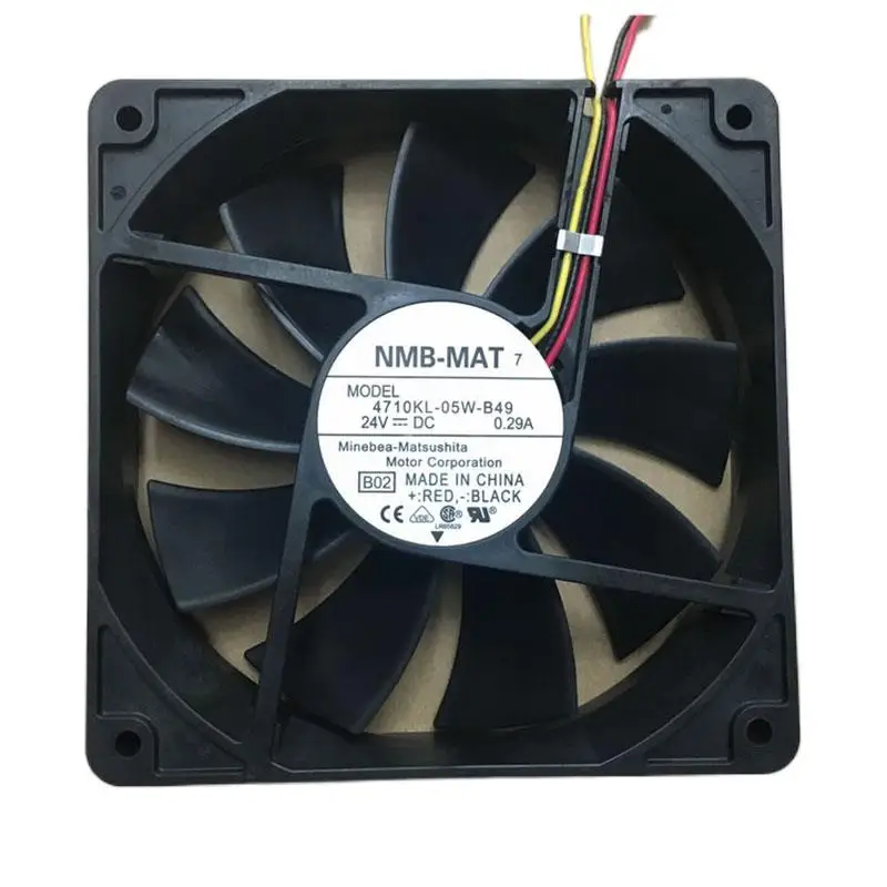 

NMB 4710KL-05W-B49 12025 12cm DC 24V 0.29A Equipment Fan 120x120x25mm Cooling Fan Cooler