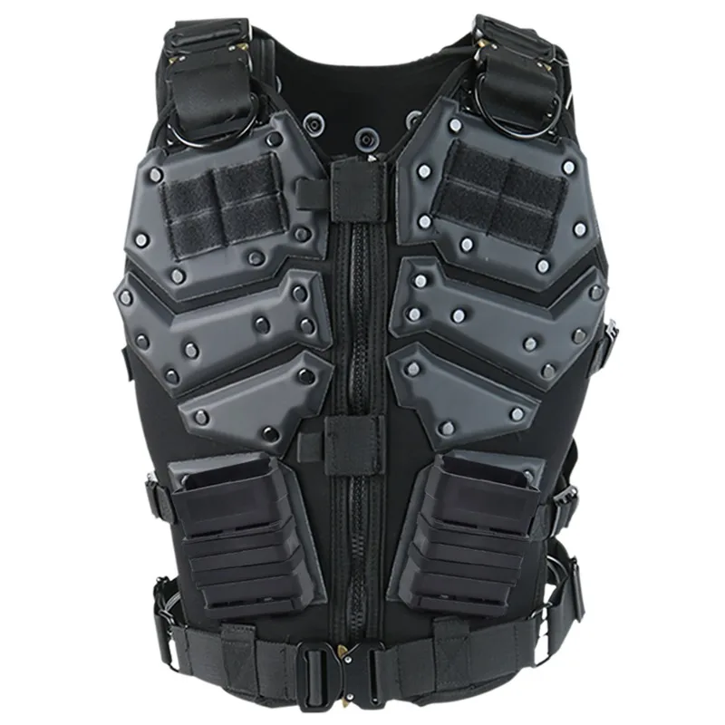 Multi functional tactical vest for wilderness exploration and protection, vest for army enthusiasts, field training equipment