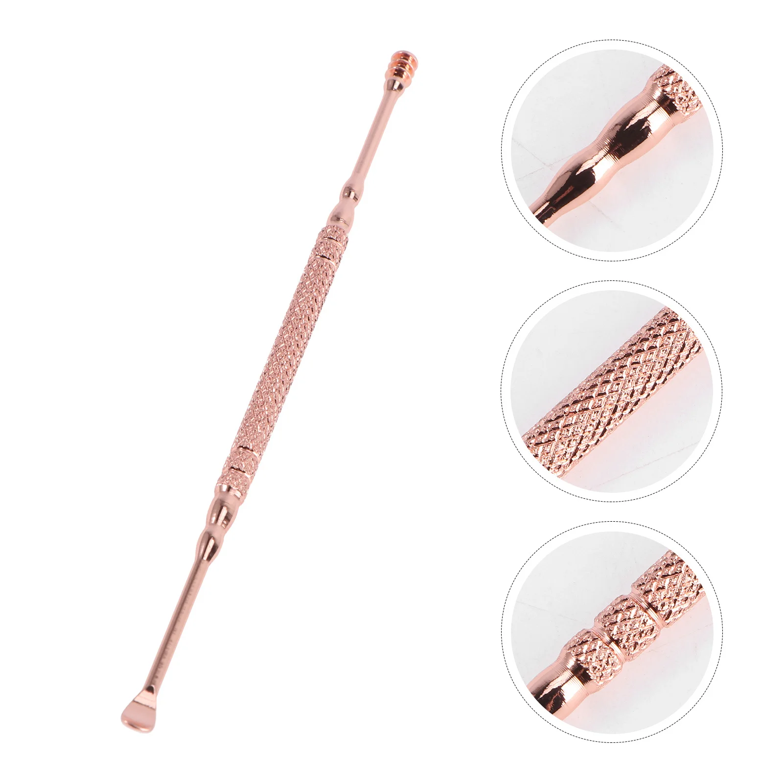 

Remover Stainless Steel Pick Wax Tool Double Ended Ear Scoop For Safe Ear Cleaning Wax Curette Rose Golden