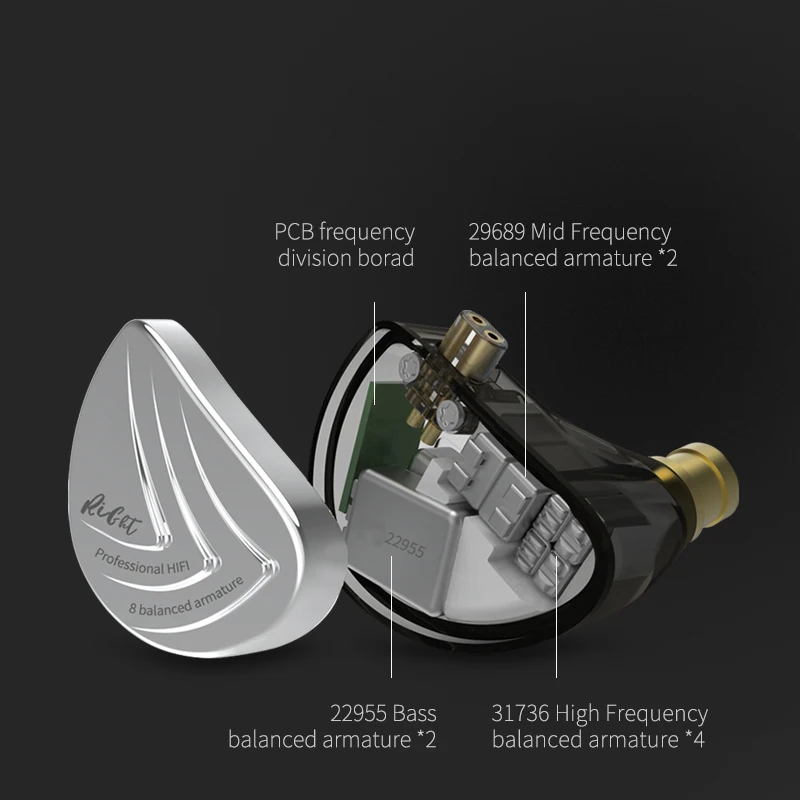 KZ AS16 16BA وحدات المحرك المتوازن سماعات HIFI Bass داخل الأذن سماعات مراقبة إلغاء الضوضاء سماعات أذن