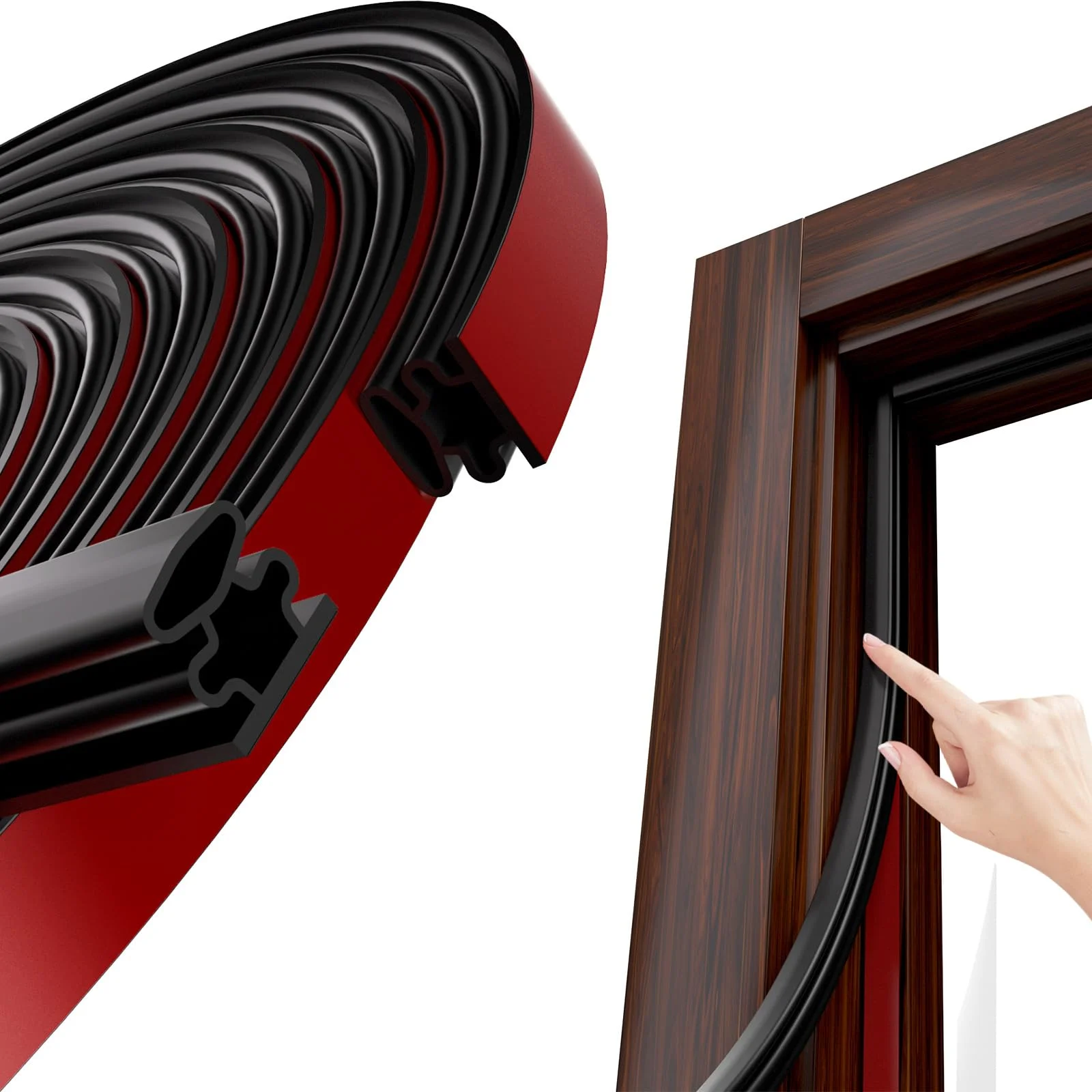 6M Self-Adhesive Stripping Door Seals, D-Shaped Ventilation Isolators for Door And Window Frames, Seals for 0.31