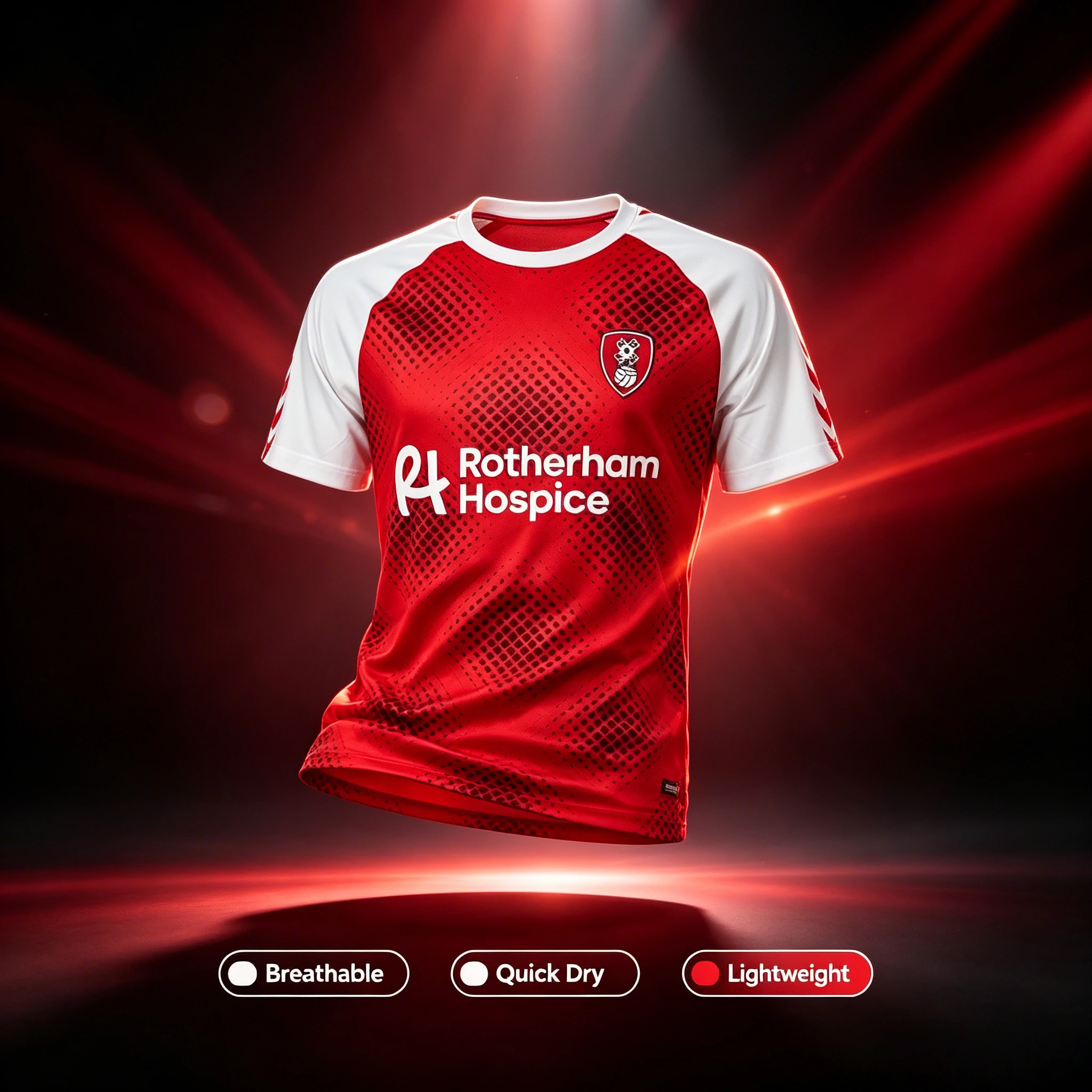 2026 New 3D Printed Rotherham Style Football Jersey Suitable for Both Men and Women Short Sleeved Quick Drying Breathable