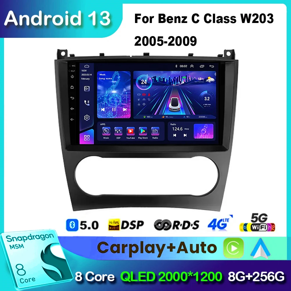 

For Mercedes Benz C-Class C Class W203 W209 C180 C200 CL203 C209 A209 2004 - 2011 Car Radio Multimedia