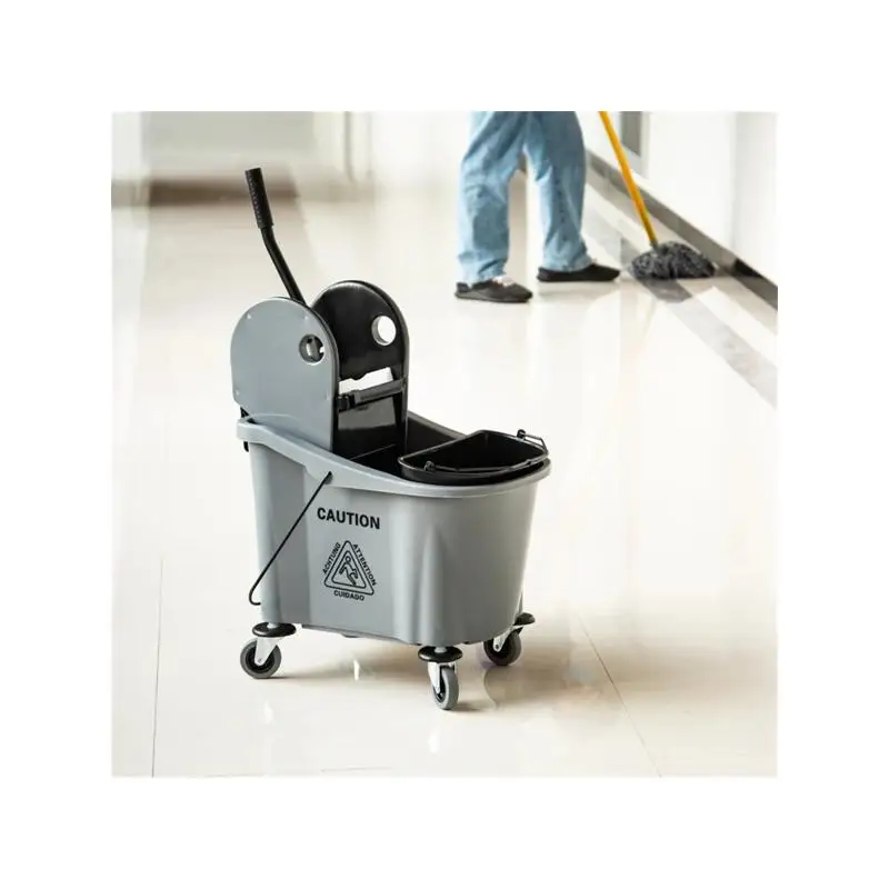 دلو تنظيف كبير بعجلات لسهولة التنقل والاستخدامات #5