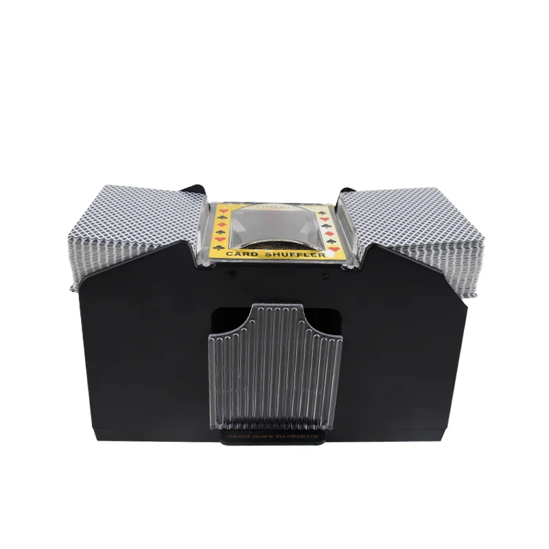 High Quality 1- 4 Deck Plastic Automatic Poker Shuffler Casino Playing Card Shuffler view 5