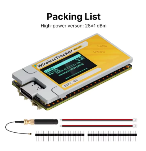 Heltec Wireless Tracker ESP32S3 SX1262 Meshtastic LoRa Node Bluetooth Low Power Design for Asset Tracking IoT