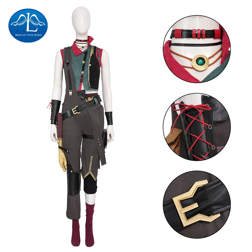 

Arcane Season 2 Powder Jinx Cosplay Costume Game LOL adult Jinx Role Play Top Pants Set Outfit Halloween Carnival Suits