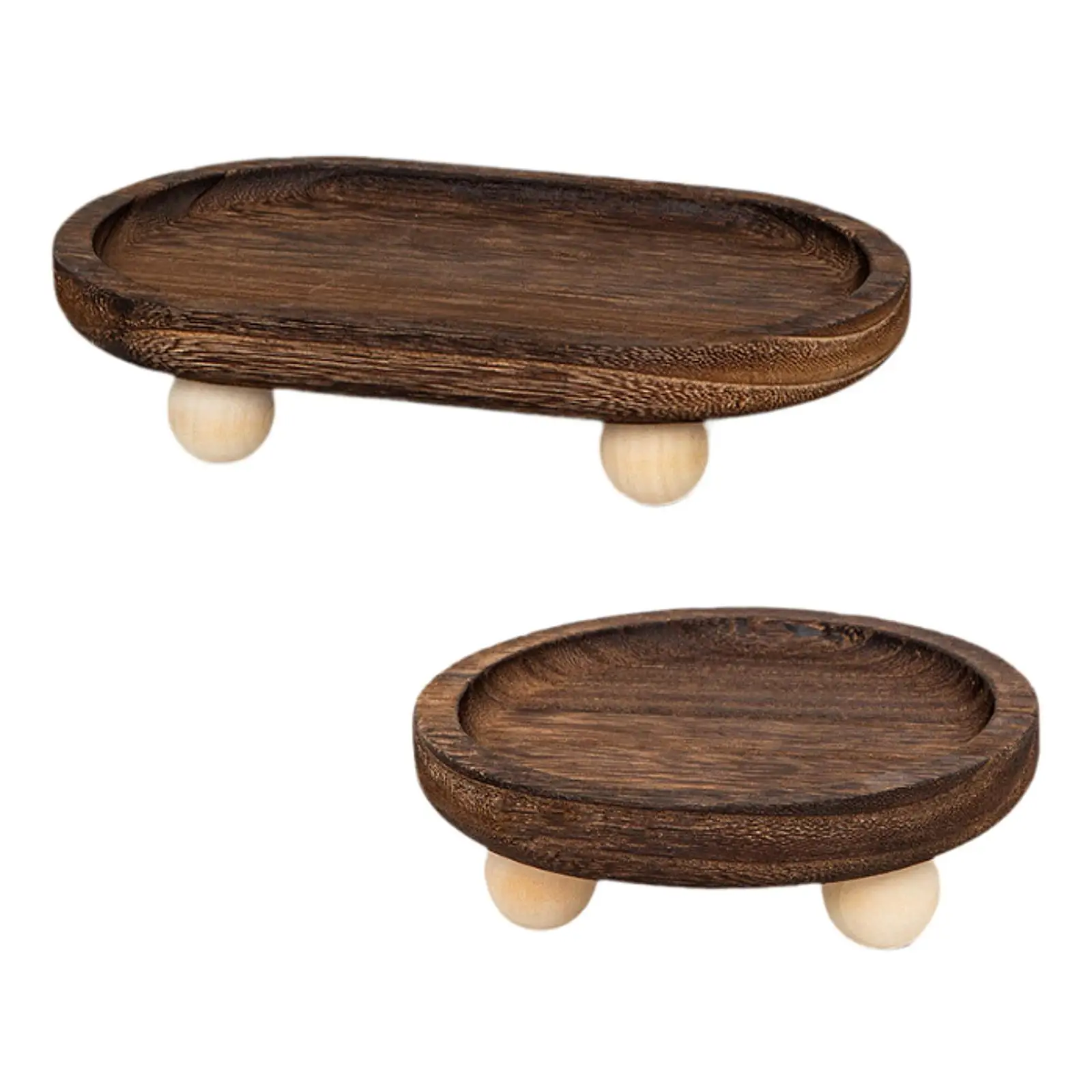 

Wooden Riser Tray Organization Trinket Dish for Farmhouse Cabinet Bottles