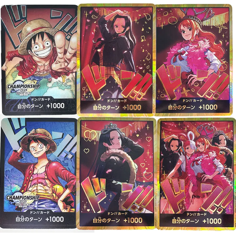 Proxy One Piece TCG Don!! Luffy Nami Boa Hancock Championship 2023/2024 Don!! Japanese +1000 Don Effect - Anime Trading Cards