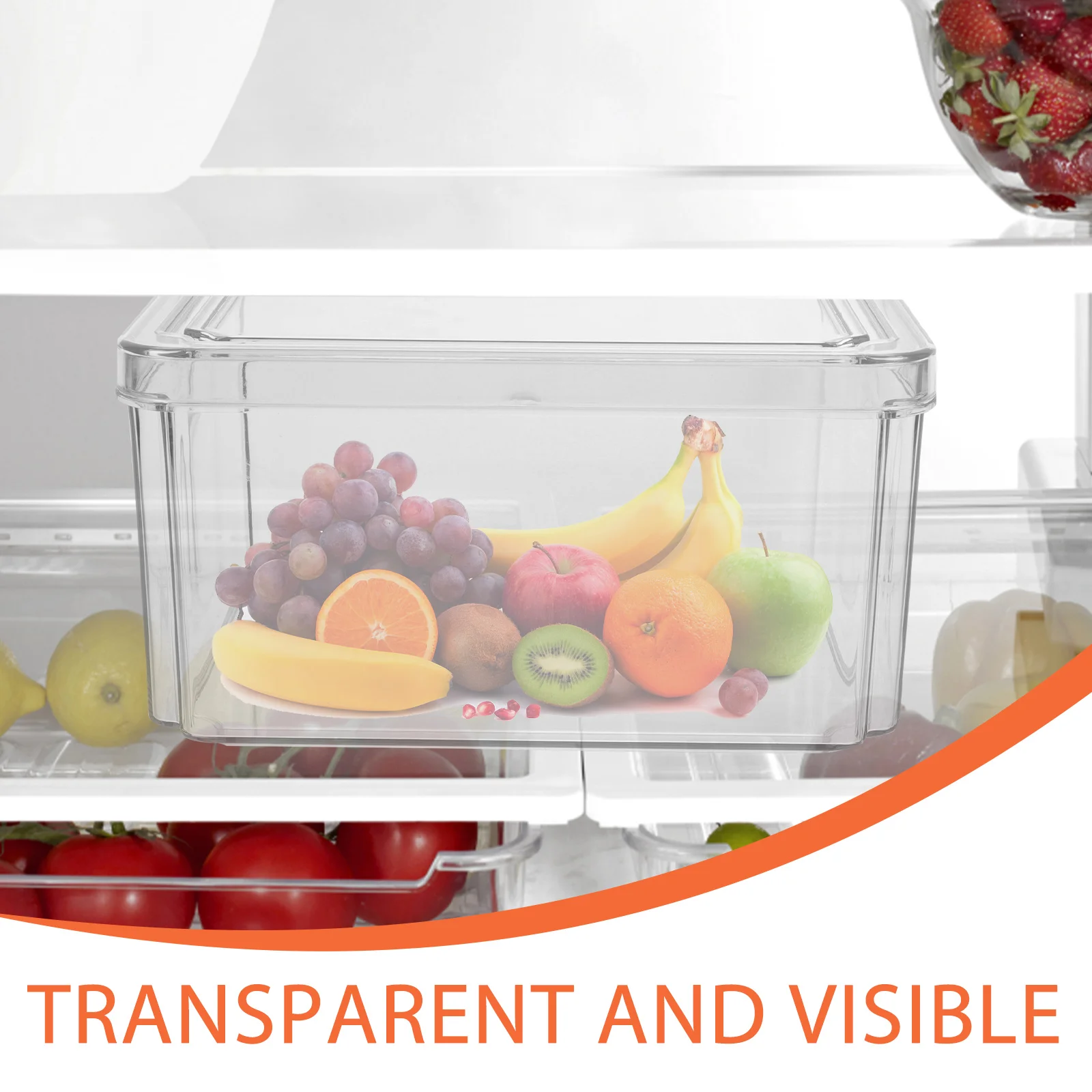 

3pcs Food Storage Box Transparent Refrigerator Preservation Container Fridge Freezer Organization Fresh Vegetables Keeper
