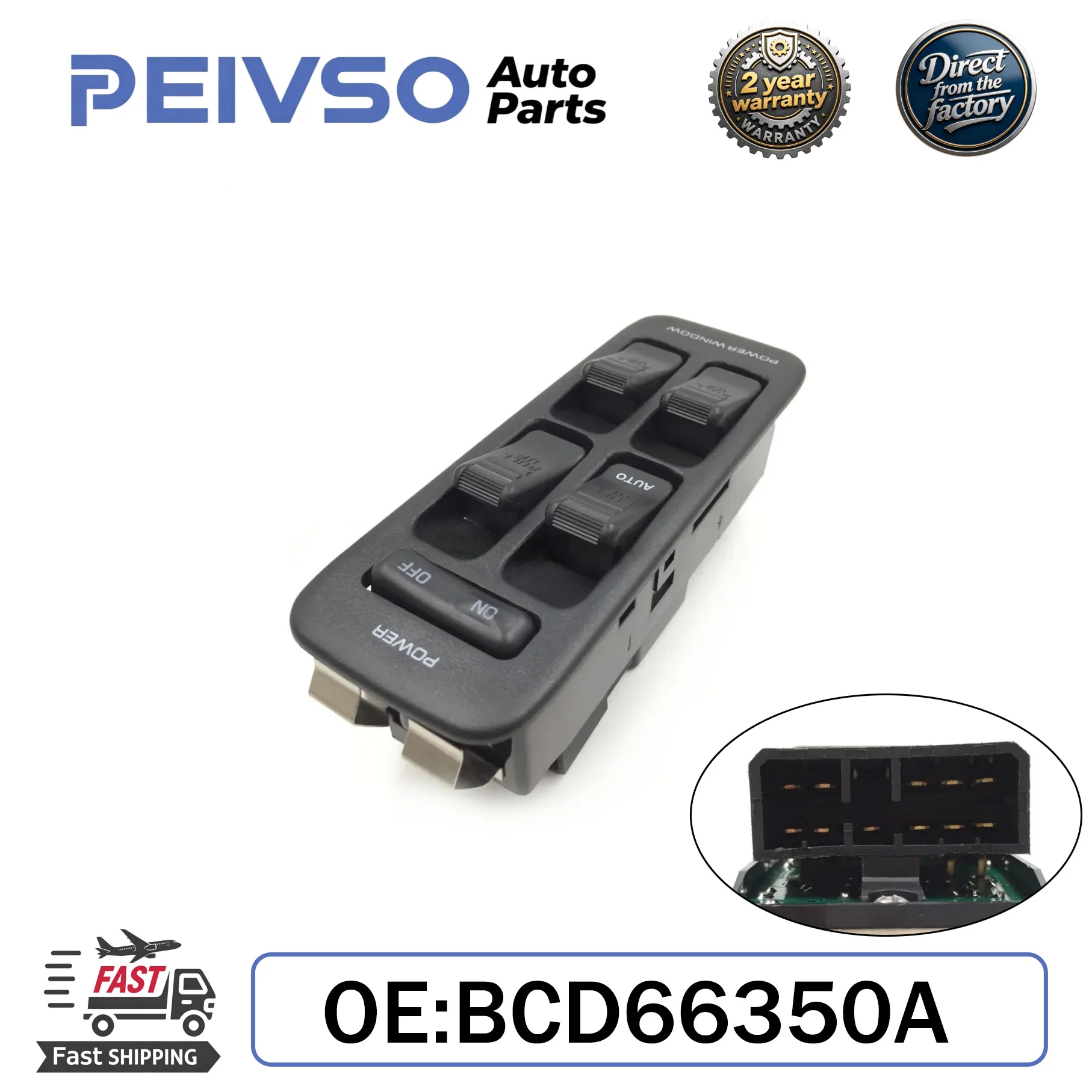 

New BCD66350A LHD Front Left Power Window Switch Driver Side Master Power Window Control Switch for Mazda 323 626