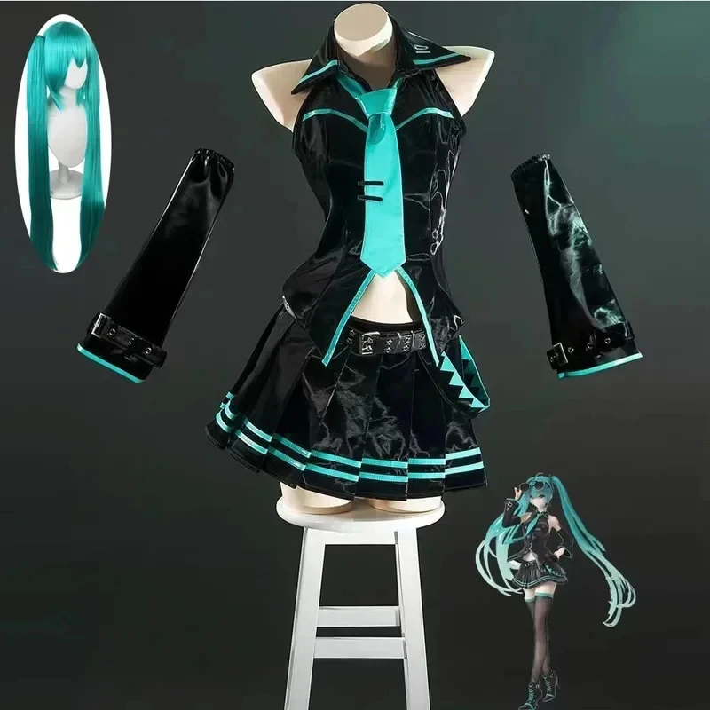 abc123original-vocaloid-miku-stylist-16th-cosplay-costume-wig-anime-black-lacquer-formula-uniform-halloween-carnival4b-6k9-g'