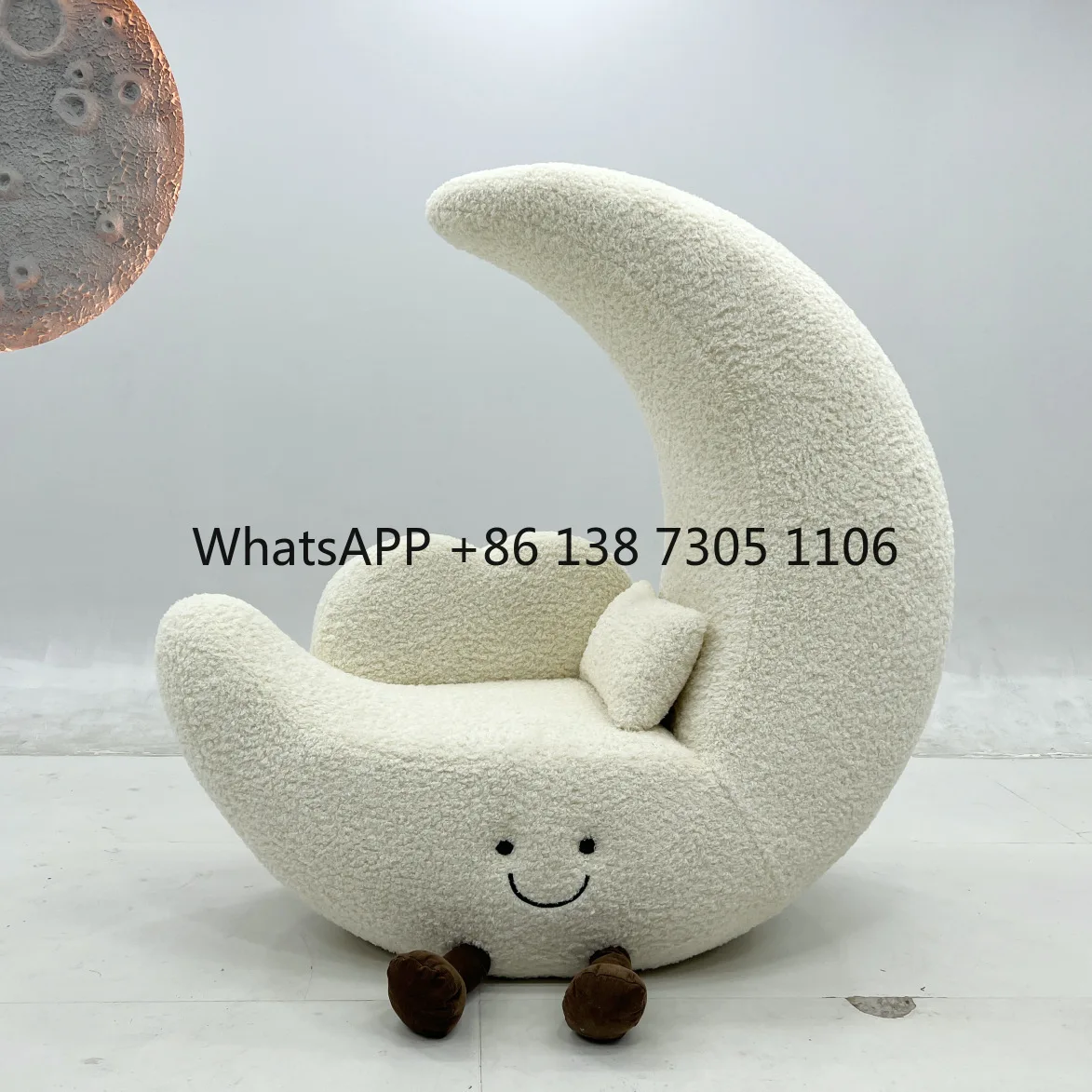 

Cream Wind Moon Lazy Sofa Chair Light Luxury Simple Modern Design Casual Single Chair