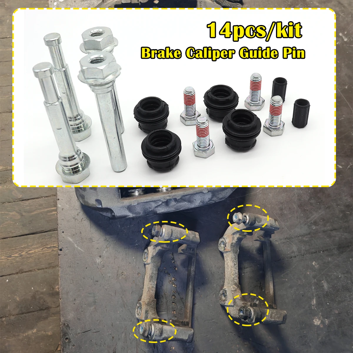 

Brake Caliper Cylinder Slider Guide Pin For Disc Housing Bolts Rubber Bushing Boot Seal FOR RENAULT TRAFIC AUDI Q3 AUDI A3 8V