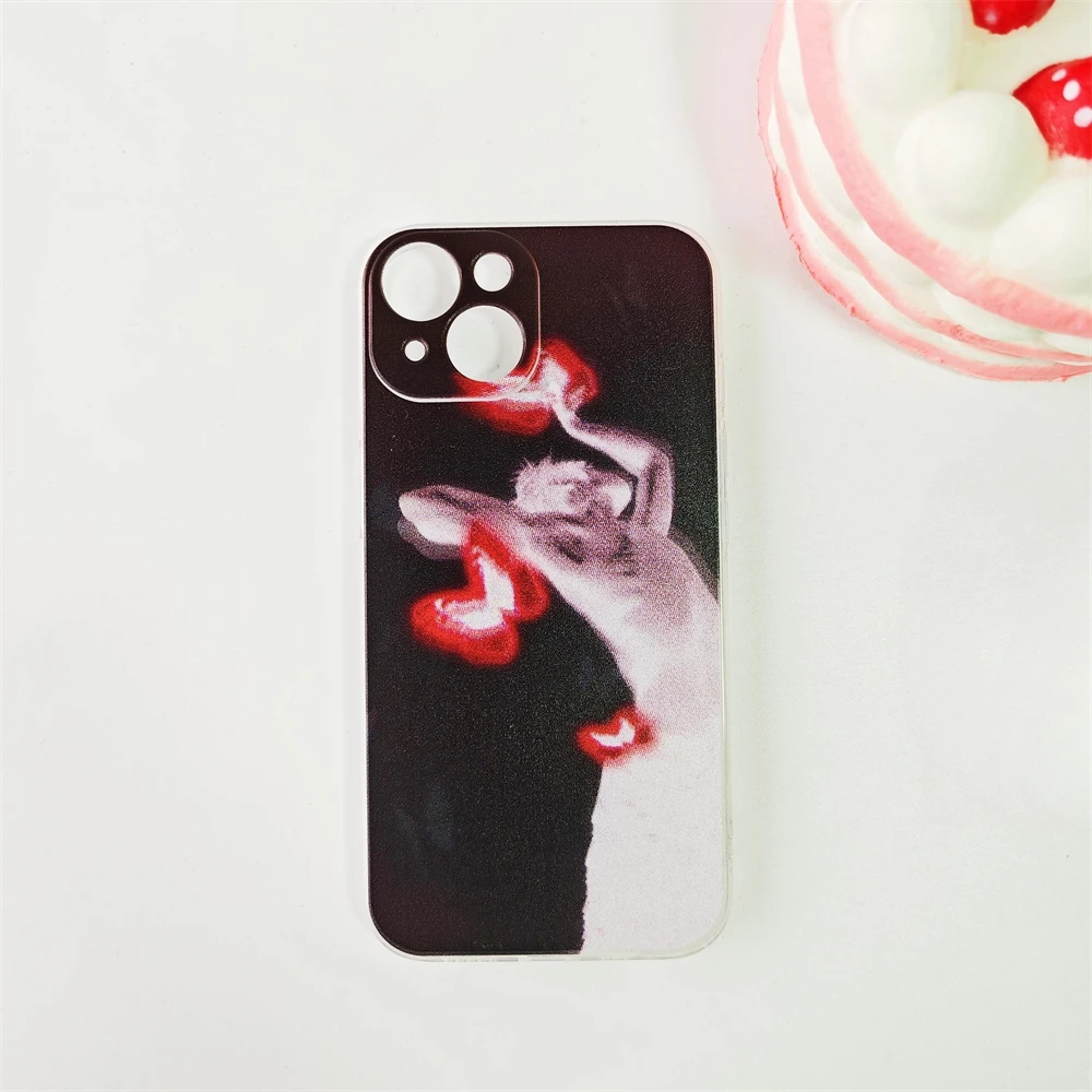 Punk Art Figure Butterfly Phone Case for IPhone 14 11 12 13 Pro Max Vintage Korea Phone Case for IPhone XR XS MAX 7 8Plus