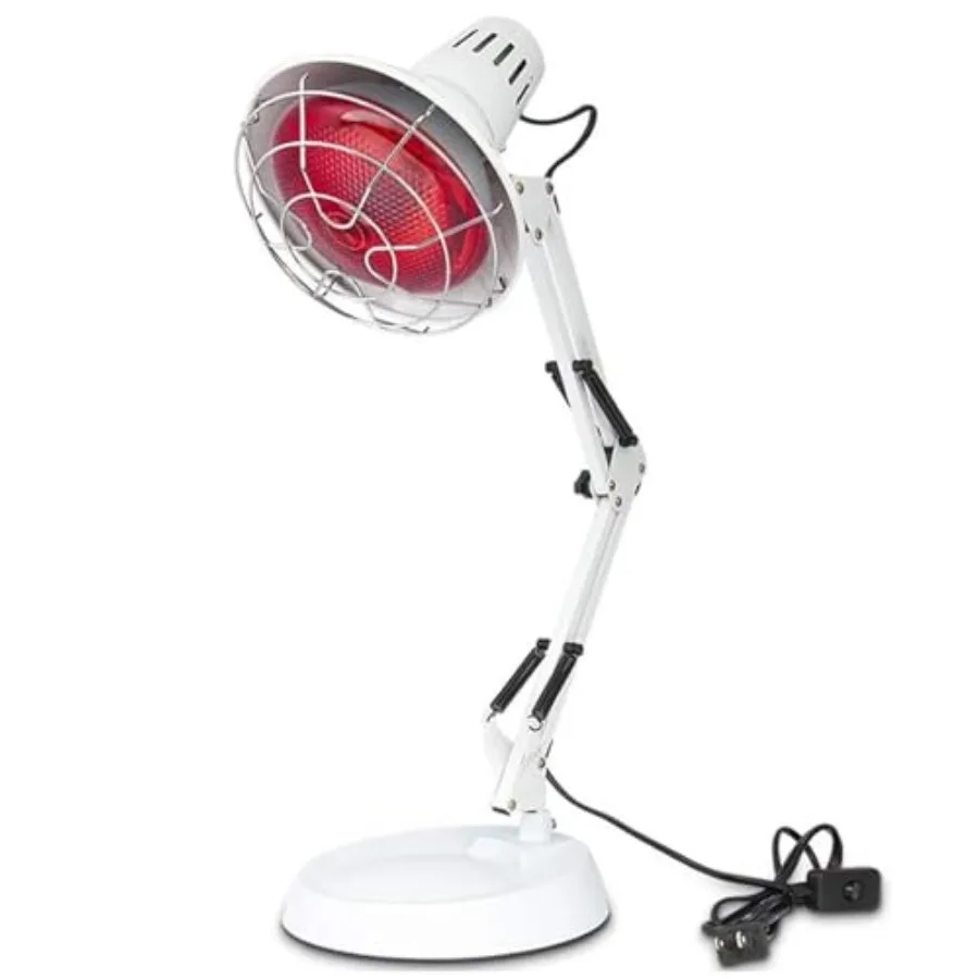 

Serfory Infrared Lamp, 150W Near Infrared Light Therapy with Stand Sturdy, Adjustable Red Light Heat Lamp Intensity and Angle,
