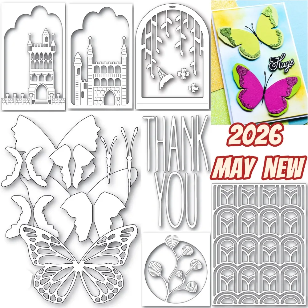 

Decorative Curve Border Butterfly Cutting Dies Scrapbook Diary Decoration Stencil Embossing Template DIY Greeting Card Handmade