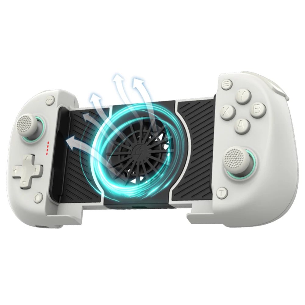 Gamepad Teleskopik Kompatibel dengan Bluetooth Nirkabel dengan Kipas Pendingin Gamepad Ponsel Turbo/Getaran untuk Switch untuk Android/PC