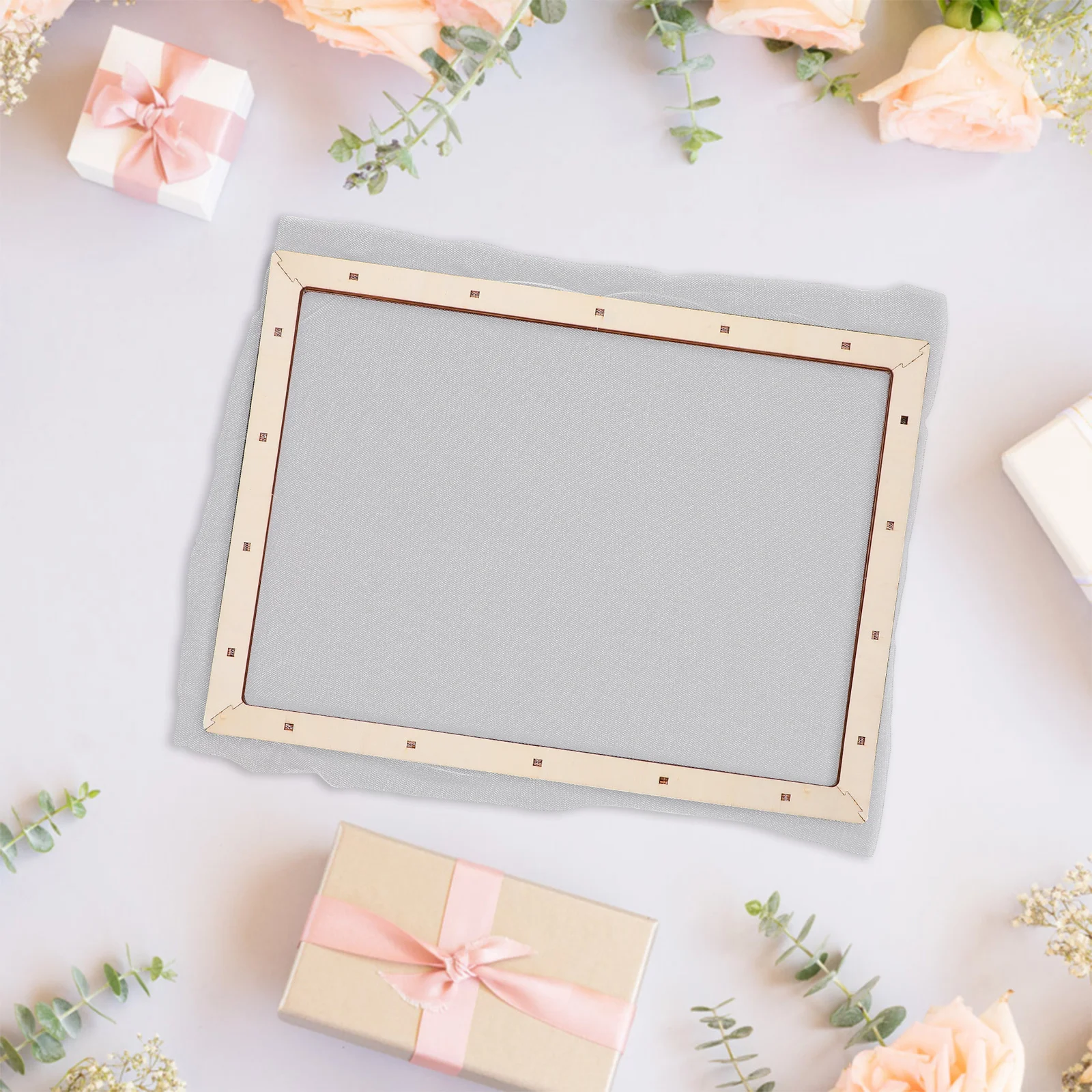 

Wooden Papermaking Deckle Mold Screen 30x40 Cm Mesh Frame DIY Paper Making for Crafts Dried Flower Screen Frame Paper Project