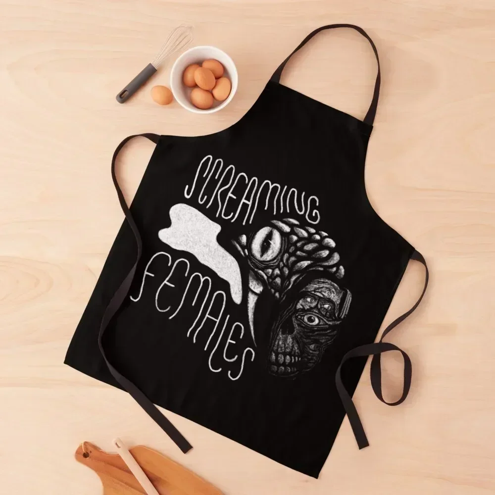 

screaming females Apron home women barber uniform Men's Kitchen restaurant accessories Apron