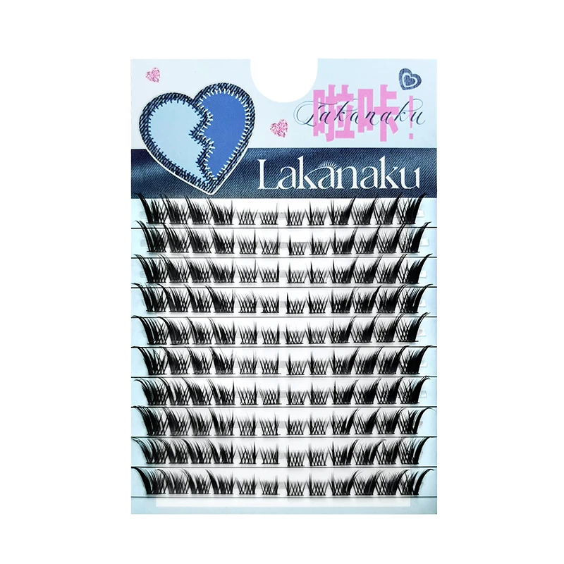 LAKANAKU Premade Fans DIY Cluster Lashes Premium Segmental False Eyelashes Natural Eyelash