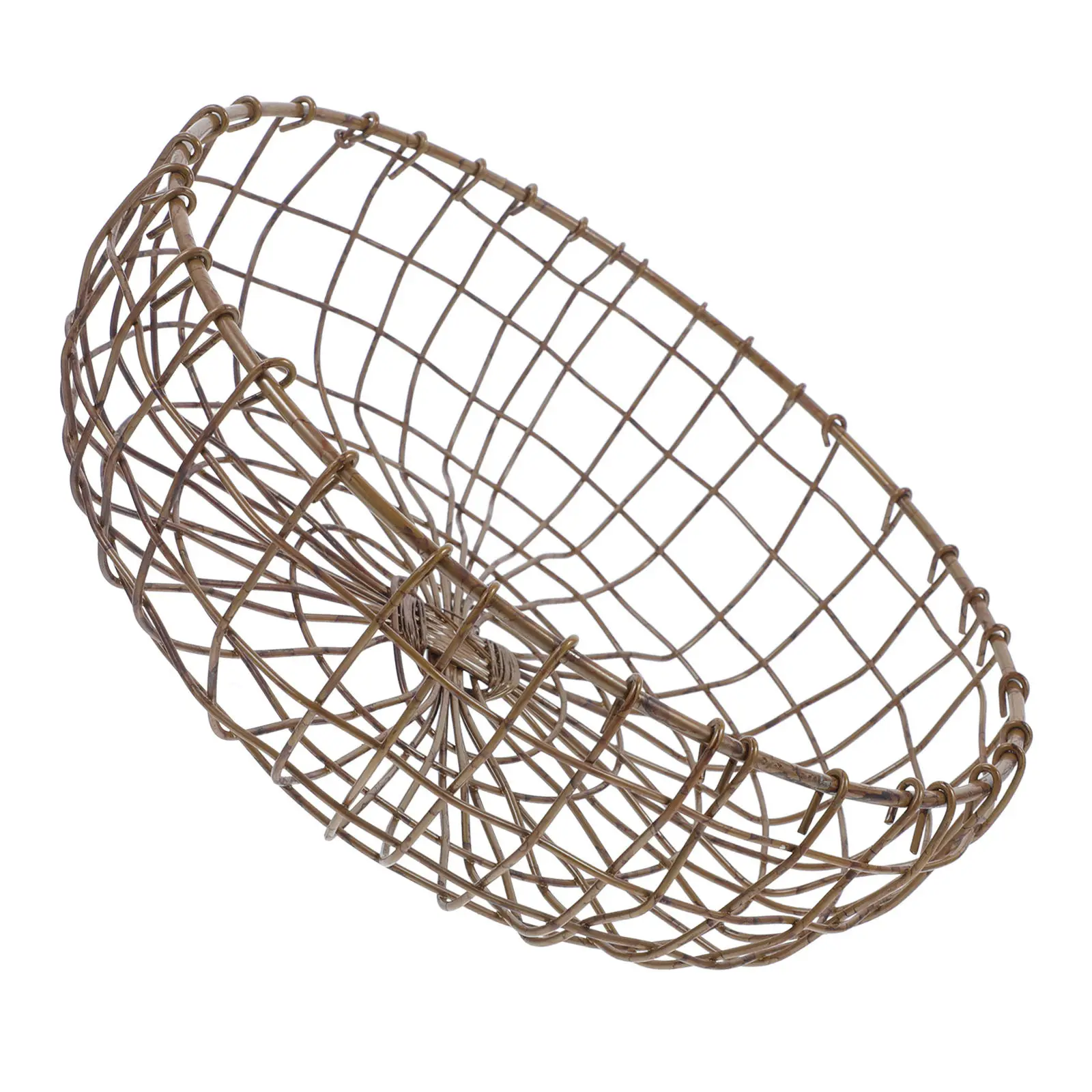 

Wire Fruit Basket Iron Modern Decorative Kitchen Counter Storage Holder Large Metal Fruit Bowl for Bread Fruits